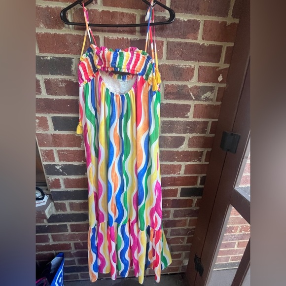 Flying Tomato Classic Love Rainbow Maxi Dress Size Large - Picture 7 of 10